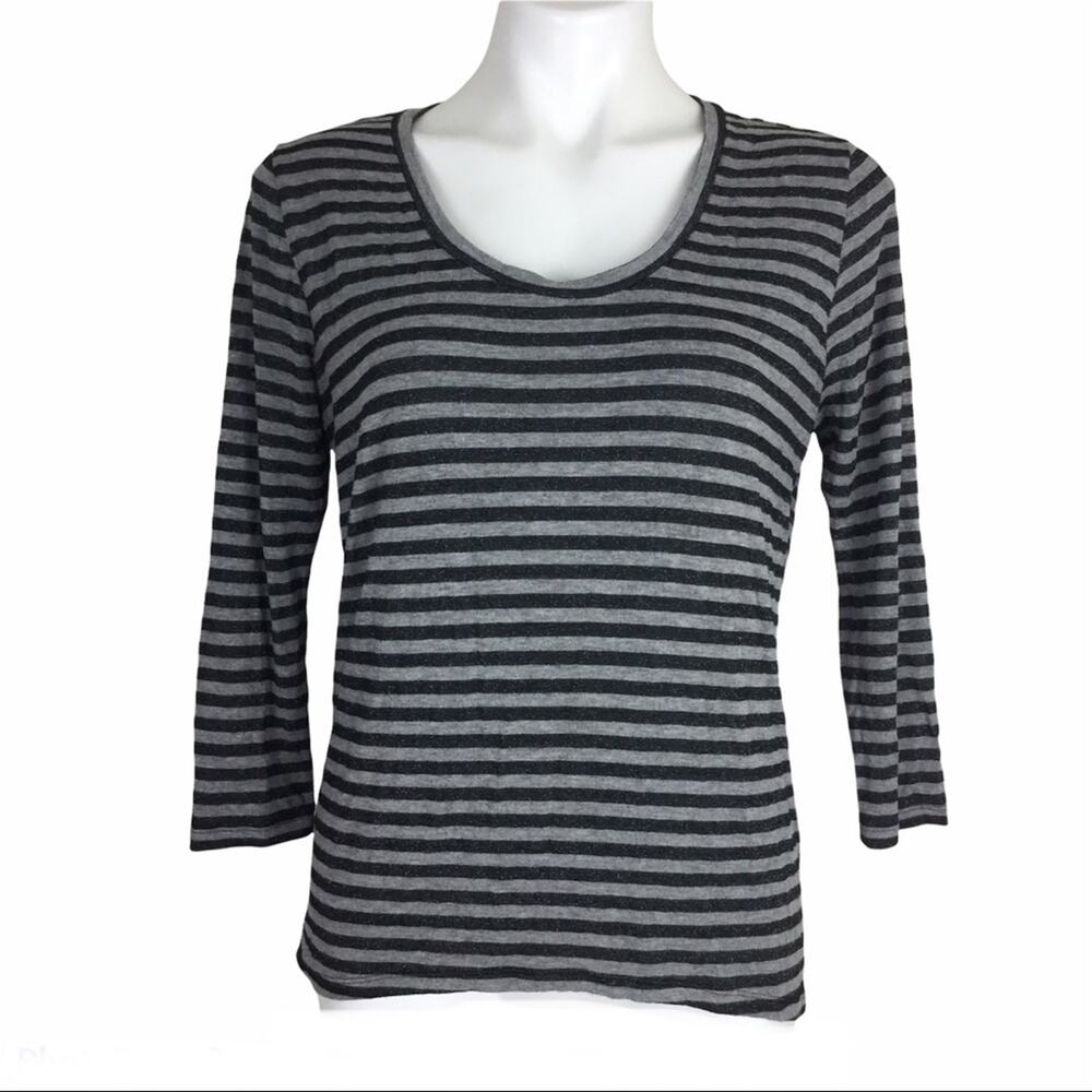 DKNY Jeans High Low Blouse Glitter Top Size S